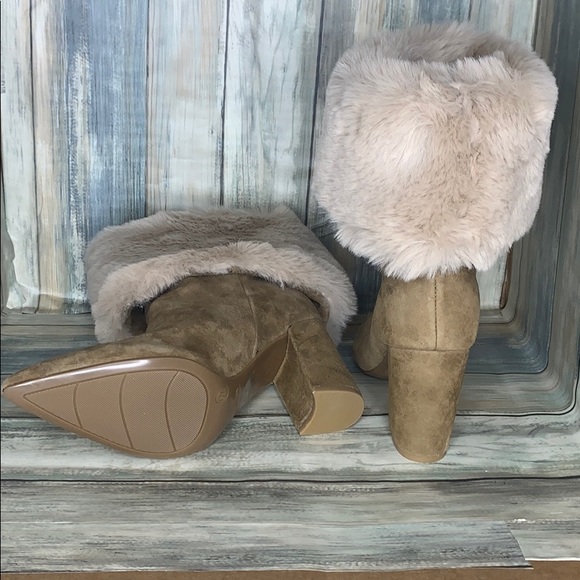 NINE WEST Women's Slouchy Fashion Boot fur - Picture 6 of 7